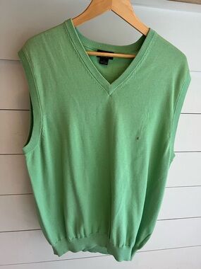 Brooks Brothers Men’s NWT New Supima Cotton V-Neck Sweater Vest Green Size Large